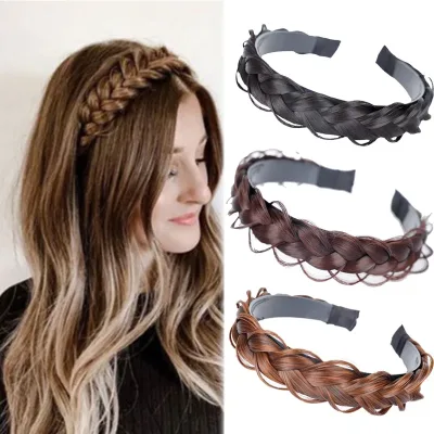 Bandeau tressé extensible pour cheveux – image 2