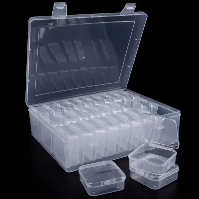Boîte de rangement transparente à compartiments