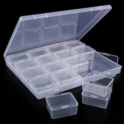 Boîte de rangement transparente à compartiments – image 2