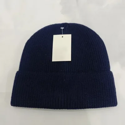 Bonnet en tricot brodé de lettres, unisexe