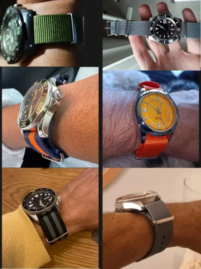 Bracelet de montre en nylon, 18, 20 ou 22 mm – image 3
