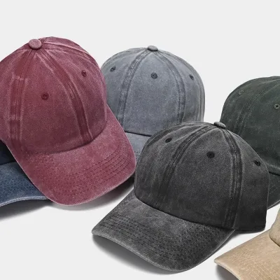 Casquette de baseball effet délavé, visière courbée – image 2