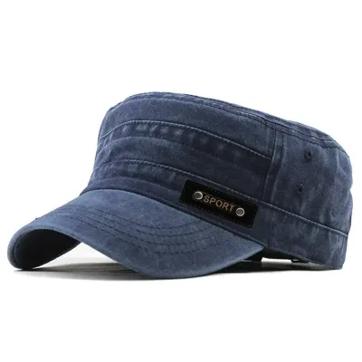 Casquette militaire à dessus plat en coton – image 3