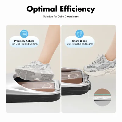 Distributeur de films couvre-chaussures argenté – image 3