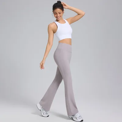 Legging taille haute évasé sans coutures – image 3