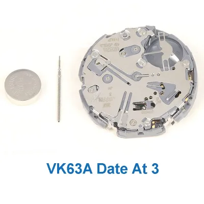 Mouvement de montre à quartz avec pile, VK63 – image 2