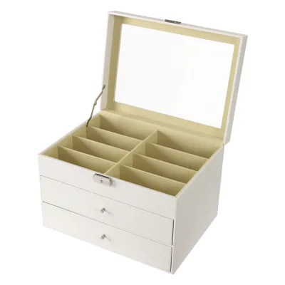 Présentoir à lunettes blanc à trois niveaux – image 2