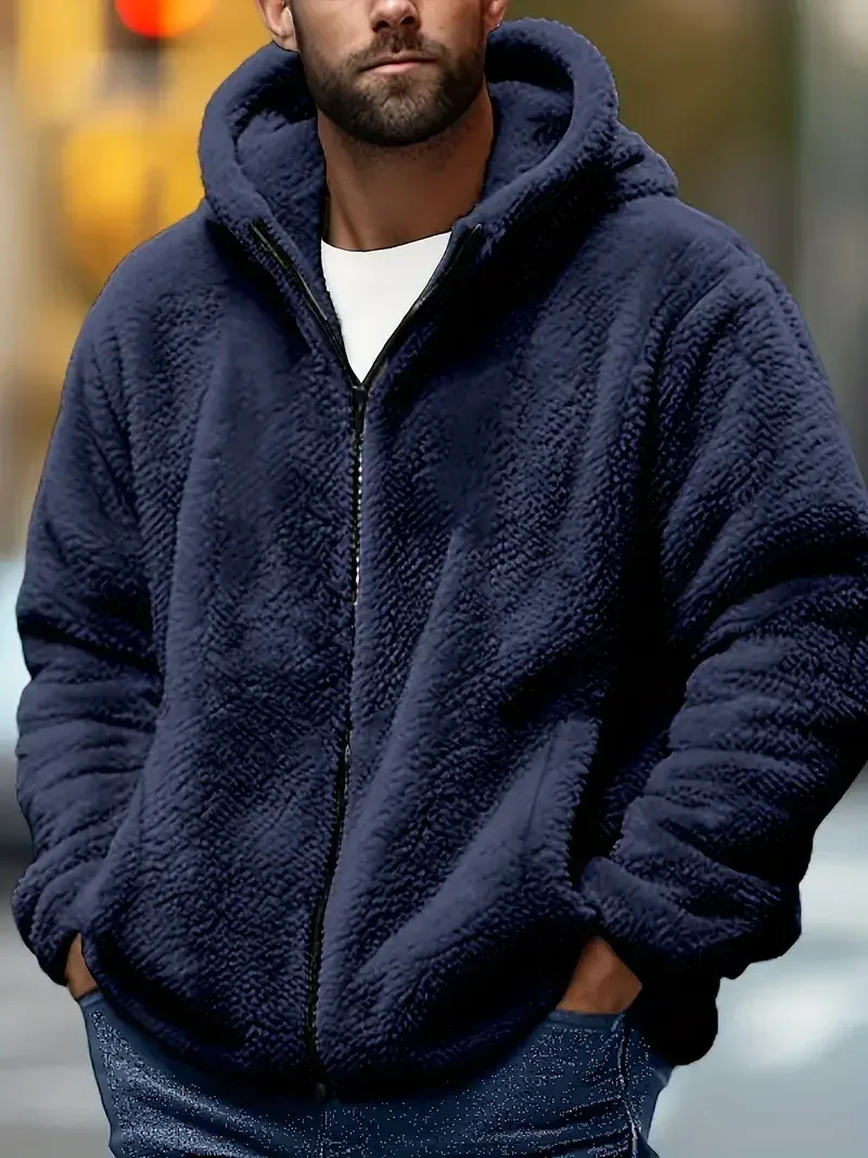 Veste à capuche en molleton pour homme