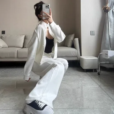Veste de sport femme en coton à fermeture éclair – image 2
